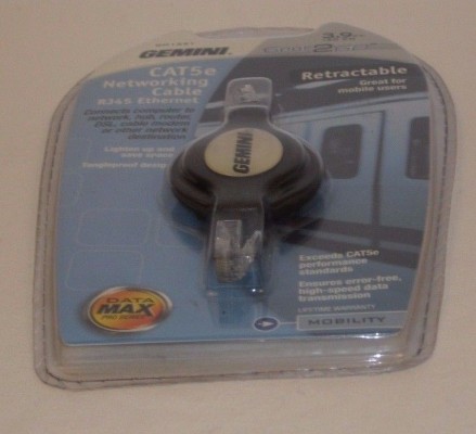 Gemini CAT5e Networking Cable RJ45 Ethernet Retractable Great (Lot of 8 piece)