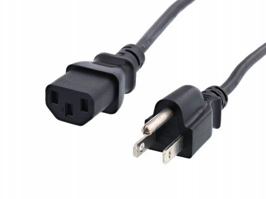 Universal power cable for computer, monitor & printer (6 feet).